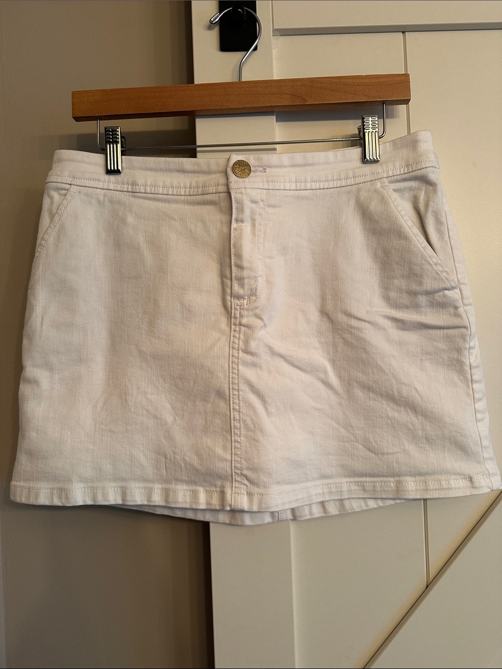 White Denim Mini Skort Lilly Pulitzer